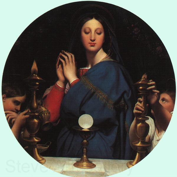 Jean-Auguste Dominique Ingres The Virgin with the Host Norge oil painting art